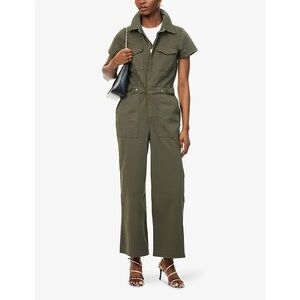 MSRP $210 GOOD AMERICAN Wide-Leg Denim Jumpsuit Size Small